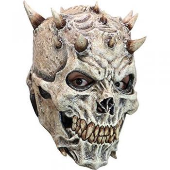 Máscara de Calavera con Picos de Látex Resistente, Pintada a Mano, Talla Única Adulto para Halloween y Fiestas de Disfraces