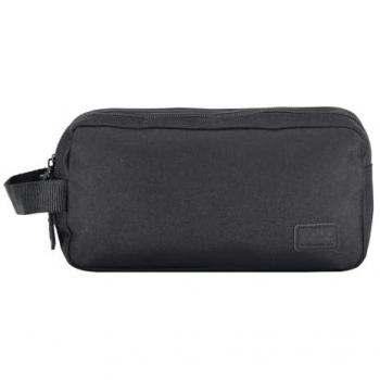 Estuche Escolar Chizal Grande Negro con Dos Compartimentos, Asa Lateral y Repelente a Líquidos - 24 x 12 x 8.5 cm