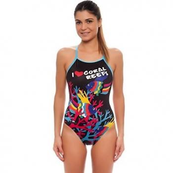 Traje de Baño Turbo Coral Reeps Multicolor para Mujer, Talla Grande
