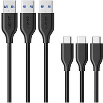 [3 Pack] Anker PowerLine USB C to USB 3.0 Cable