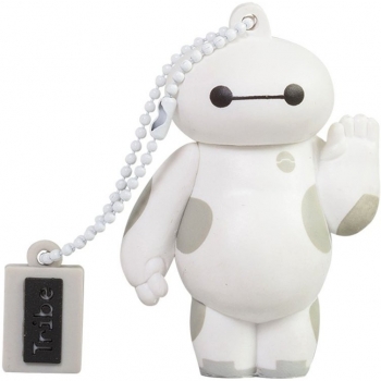 Memoria Flash USB 2.0 de 16GB Tribe Disney Big Hero 6 Baymax en Goma con Llavero, Color Blanco
