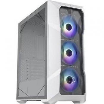 Cooler Master MasterBox TD500 Mesh V2 White Mid Tower Case with Crystalline Tempered Glass, Polygonal FineMesh Front Panel, USB 3.2 Gen 1 Type-A, USB 3.2 Gen 2 Type