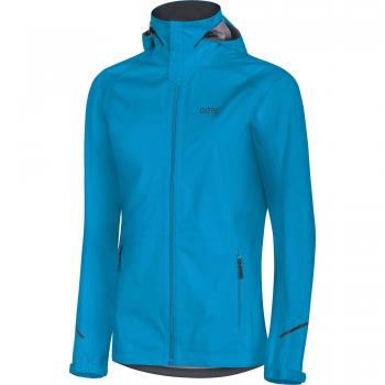 GORE Wear, Mujer, Chaqueta impermeable con capucha para correr, GORE R3 Women GORE-TEX Active Hooded Jacket, Talla: 38, Color: Azul, 100071
