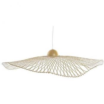 Lámpara de Techo DKD Home Decor Bambú Pamela (88 x 88 x 17 cm)