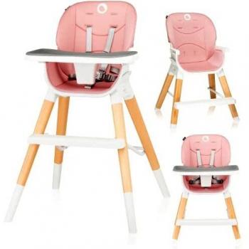 LIONELO Mona trona para bebés 4 en 1, ajustable, plegable, tronas de bebe, pies antideslizantes, de