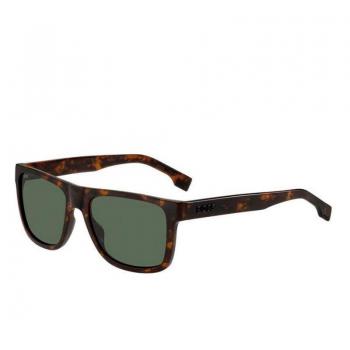 Hugo Boss Casual Flat Top Sunglasses, Eco-Cellulose Frame, Brown Unisex, 55mm Size: One Size