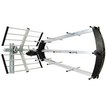 Metronic 415047 - Antena exterior UHF con filtro 4G, 13 elementos UHF, 20 dB, plateado