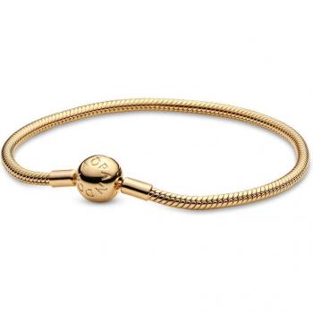 Pulsera Cadena de Serpiente Pandora Moments con Recubrimiento en Oro de 14K - 21 cm