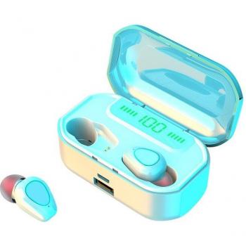 Auriculares TWS Inalámbricos Bluetooth 3500mAh con Micrófono, Impermeables y Control Táctil, Carga Inalámbrica