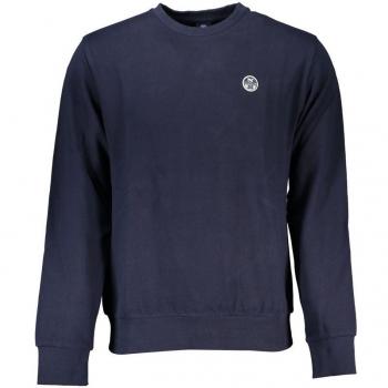 North Sails Blue Brushed Cotton Sweatshirt with Applique Logo - XL