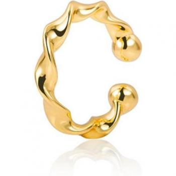 Pendiente earcuff Calypso de plata bañado en oro amarillo 18k