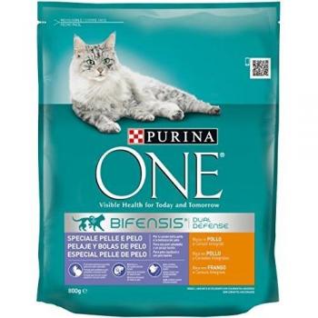 PURINA ONE alimento para gatos control bolas de pelo rico en pollo 800 gr