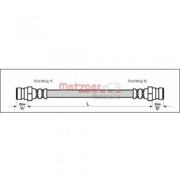 Metzger 4111682 Tubo flexible de frenos