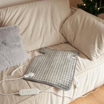 Almohadilla eléctrica lavable Calvera 80W con 4 niveles de calor y apagado automático, Vlies 50x40cm - Gris