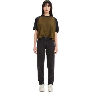 80's Black Stonewash Mom Jeans - Sustainable Cotton Casual Fit