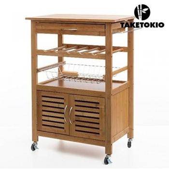 Carro de Cocina de Bambú TakeTokio