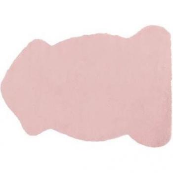 Alfombra Moderna de Poliéster Rosa Imitación Piel Conejo 60 x 90 cm Undara