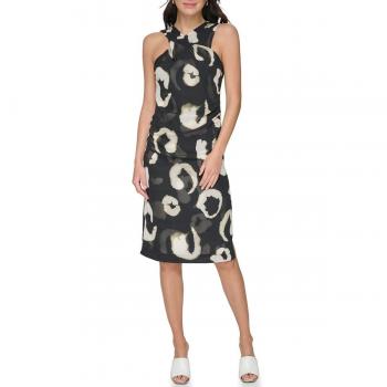 DKNY Vestido largo relajado con cuello redondo
