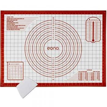 Amazon Brand - Eono Tapete de Silicona para pastelería - Extra Grande Tapete para Hornear y Amasar Antiadherente, Esteras de repostería Reutilizable para Pizza Pasta Torta Pan - 71x51 cm