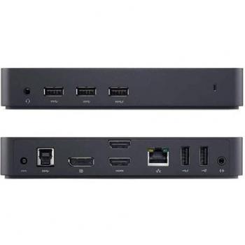 Estación de Acoplamiento Dell D3100 - Base para Portátil y Replicador de Puertos USB 3.2 Gen 1