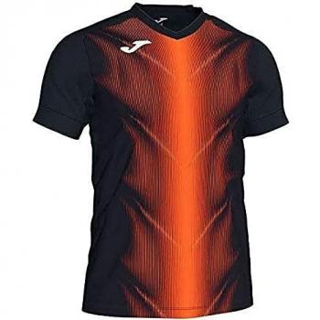 Joma Olimpia Camisetas, Hombre, Negro/Naranja, 2XL
