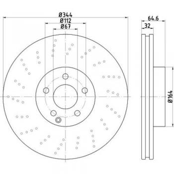 Disco de Freno Hella 8DD355116951 - Alta Calidad