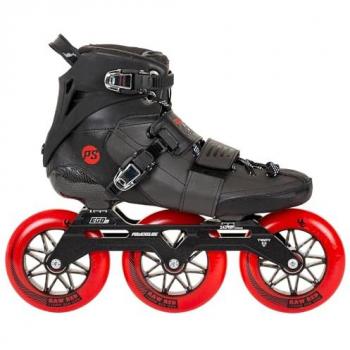 Powerslide Arise SL Black - Patines en Línea con chasis de aluminio, ruedas de 110 mm, rodamientos ABEC-7, diseño ligero y transpirable, cierre ajustable y soporte para el tobillo