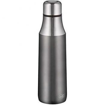 Botella Térmica Isolante City 0,5L Gris Cool, Acero Inoxidable, A Prueba de Fugas, Mantiene Frío 16 Horas, Libre de BPA