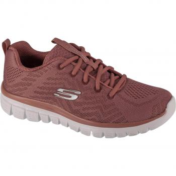 Deportivas Skechers Graceful Get Connected Rosa Mujer 12615 Transpirables con Plantilla Memory Foam