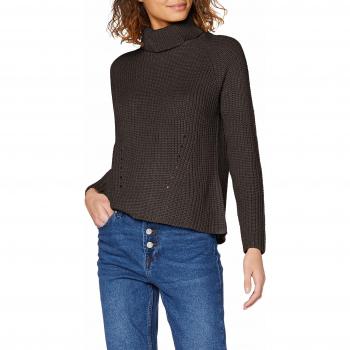 Jacqueline de Yong NOS JDYJUSTY L/S High Neck Noos Pullover KNT Camiseta Cuello Alto, Gris