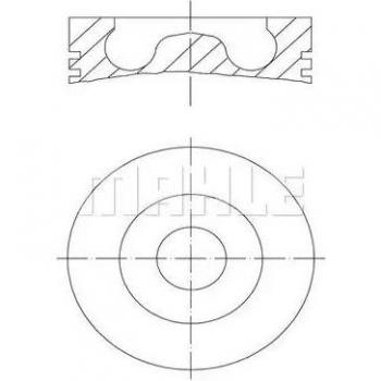 Pistón MAHLE ORIGINAL 016 07 00