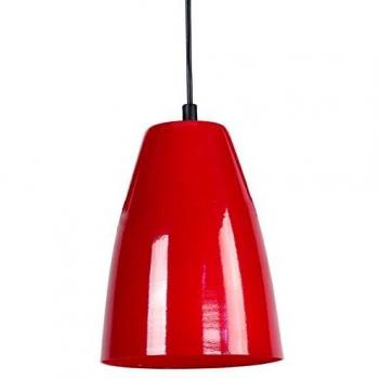 Suspensión de metal Tosel roja y negra 15x78 cm