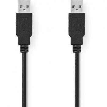 Cable USB 2.0 A Macho - A Macho 2,0 m Negro