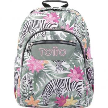 Mochila Escolar Adaptable a Carro Acuareles - Tropical Cebras