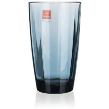 Vaso Alto de Vidrio Bormioli Pulsar 470 ml Azul con Relieve, Ecológico y Reciclable, Fabricado en Italia