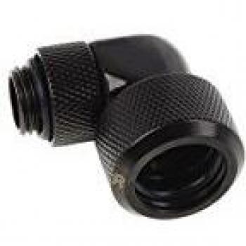 Alphacool 16mm HardTube Compression Fitting 90° Rotatable G1/4 - Deep Black