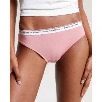Pack de 3 braguitas Tommy Hilfiger Premium Essential Minimal Logo rosa y verde (tamaño M)