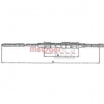 Cable de freno de mano Metzger 10.740 para VW Golf 2 y Jetta, con características de alta resistencia y durabilidad