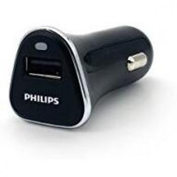 Philips Cargador de Mechero USB DLP2359/10 para el Coche, Negro