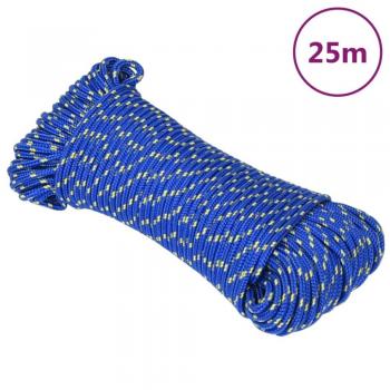 Cuerda de barco polipropileno azul 3 mm 25 m