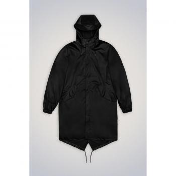 Rains Fishtail Parka - Black Grain