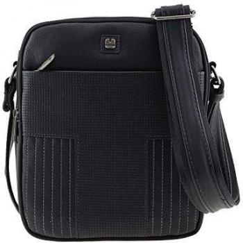 GABOL Bandolera 2 Comp, Adultos Unisex, Negro