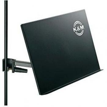 K&M 11540 Black Sheet Music and Document Holder for Tubes up to 30mm