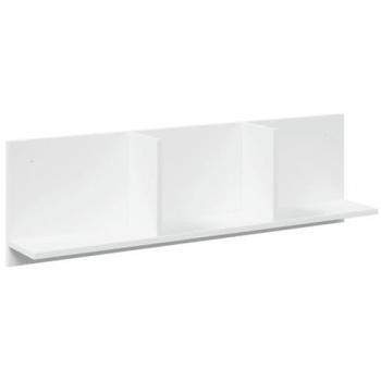 Mueble de Pared Madera de Ingeniería Blanco 100x16,5x30 cm, Armario Montado en la Pared, Armario de Pared para TV