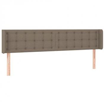 Cabecero con LED de Tela Gris Taupe 203x16x78/88 cm