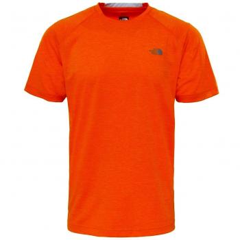 North Face M Longline Flashdry Crew-Eu Camiseta Manga Corta, Hombre, Naranja
