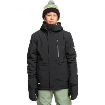 Chaqueta de esquí Quiksilver Mission Sld Negro para niños