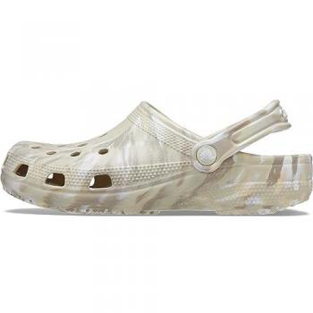 Crocs Classic Marbled Clogs - Bone/Multi, Unisex Size UK 7 / EU 41/42