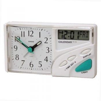 CASIO 10716 TC-110-7E - Reloj Despertador analógico digital blanco