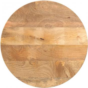 Tablero de mesa redondo de madera maciza de mango Ø 60x2,5 cm color marrón